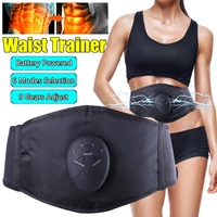 muscle vibration abdominal trainer body slimming belt abs massager abdominal stimulator waist support fat burning weight loss