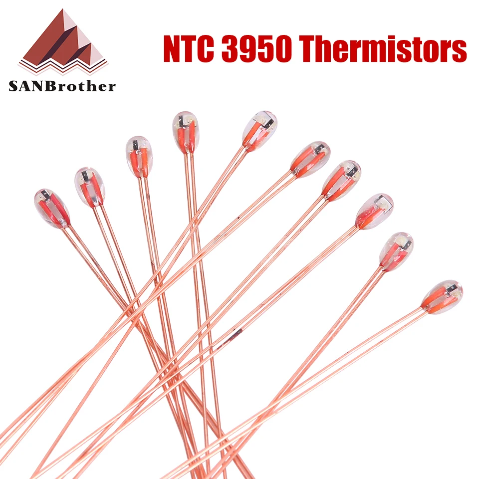 

Термисторы 10 шт./лот 100K ohm 1% NTC 3950 для 3D принтера Reprap Mend для 3D принтера Hot bed MK2a MK2b