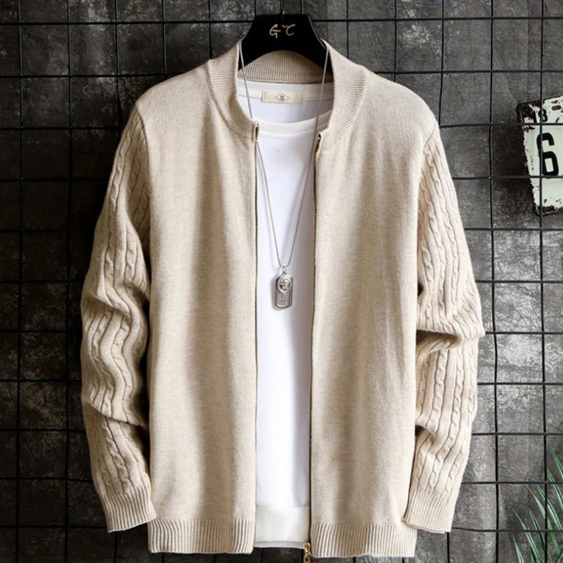 2020 Повседневный Кардиган вязаная одежда мужской Однотонный свитер-шаль мужские