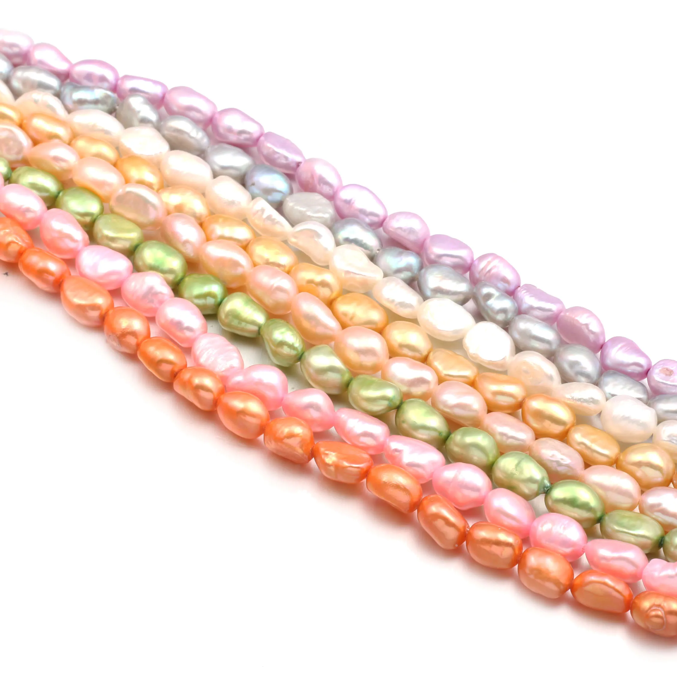 Натуральный пресноводный жемчуг 36 см Необычные разноцветные бусины для