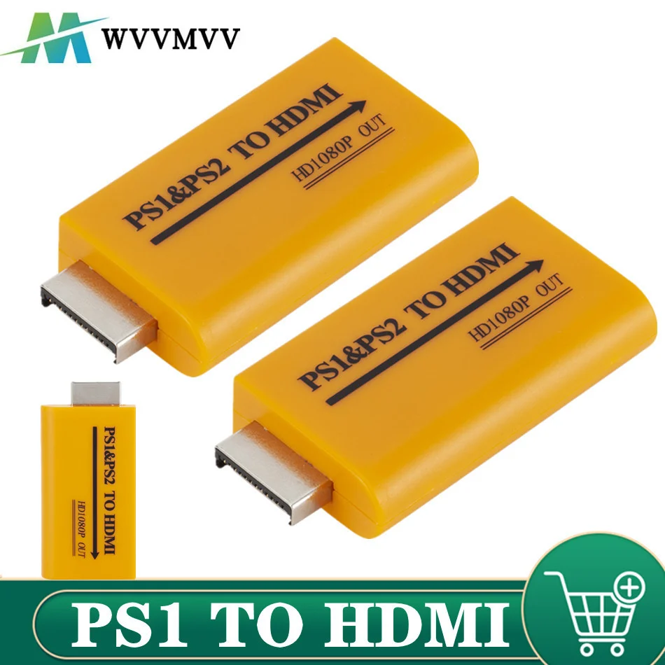 

WVVMVV 3.5Mm Audio Video Converters With Usb Cable Support 1080P Output For PS1 Player To HDMI-Compatible Adapter For Hdtv