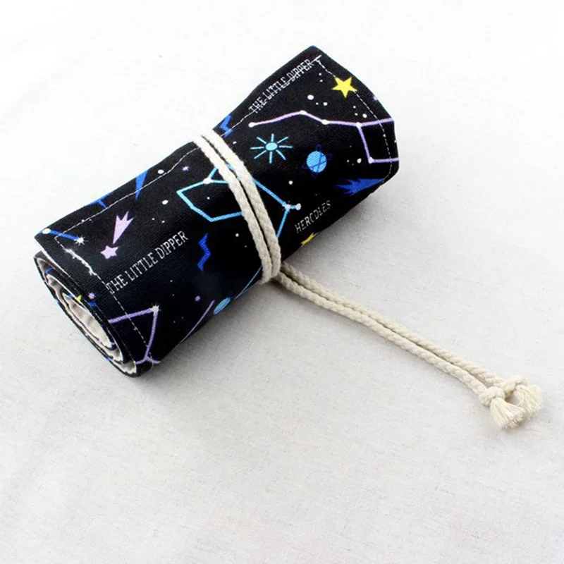 Простой и Портативный 36/48/72 отверстия большой Созвездие пенал из парусины
