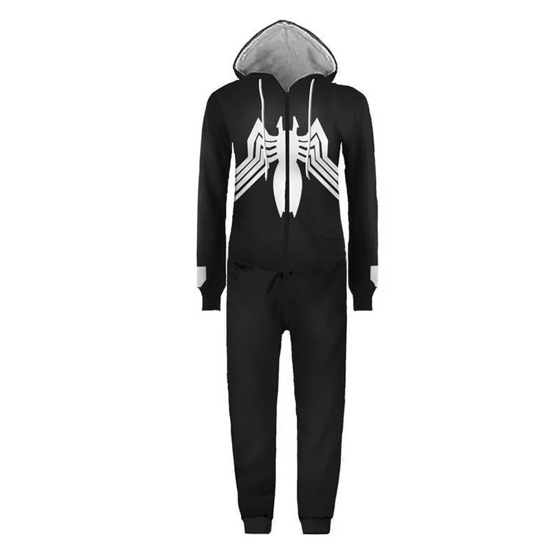 Mens Spiderman Onesie Fluffy Sleep Lounge Adult Sleepwear One Piece Pyjamas Cosplay Male pajamas Hooded Onesies for Adult Men