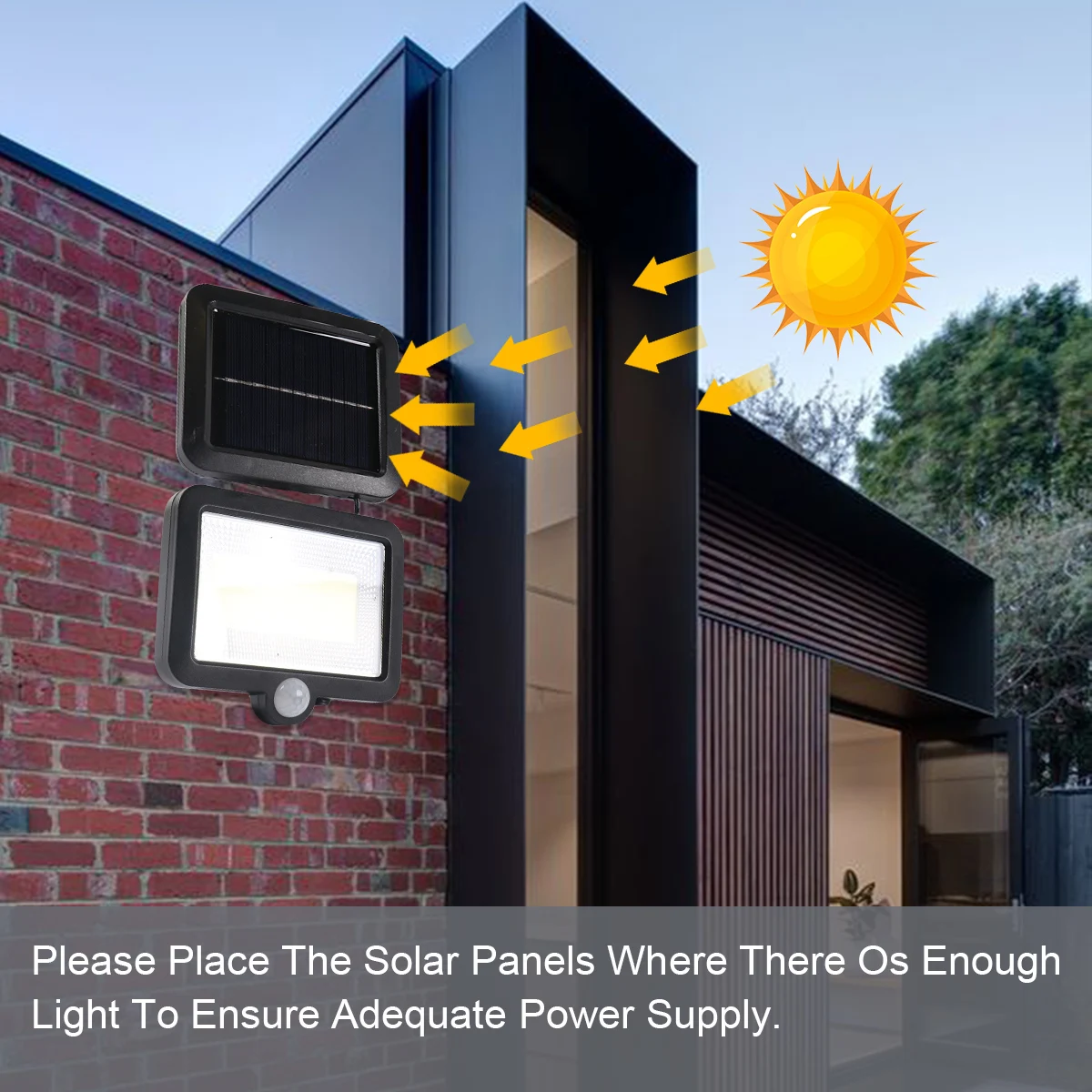 QIFU 3 Modes LED Solar Light Outdoor Motion Sensor Night Wall Waterproof Emergency Garden Lamp Street Path Lam | Лампы и освещение