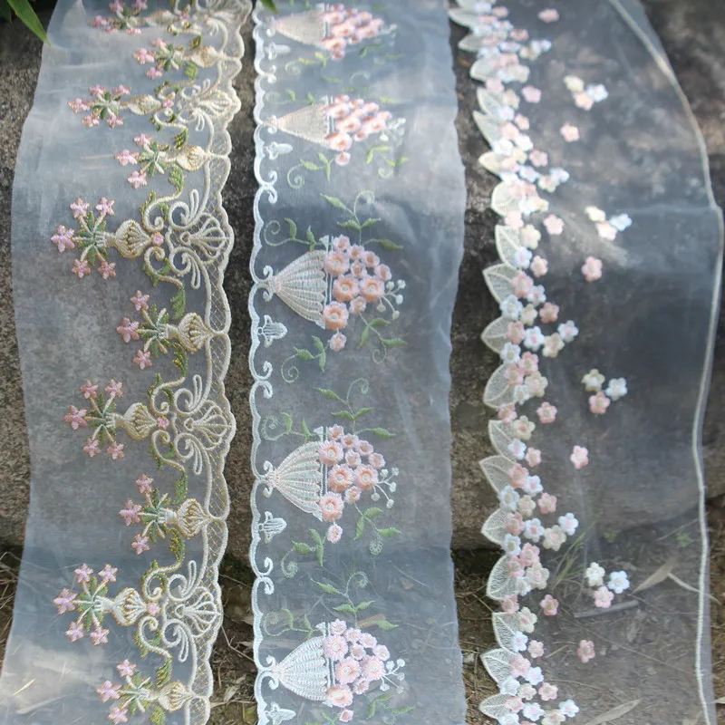 DONGCAI Цветочная кружевная отделка лентами шитье вышитая ткань сделай сам шляпа