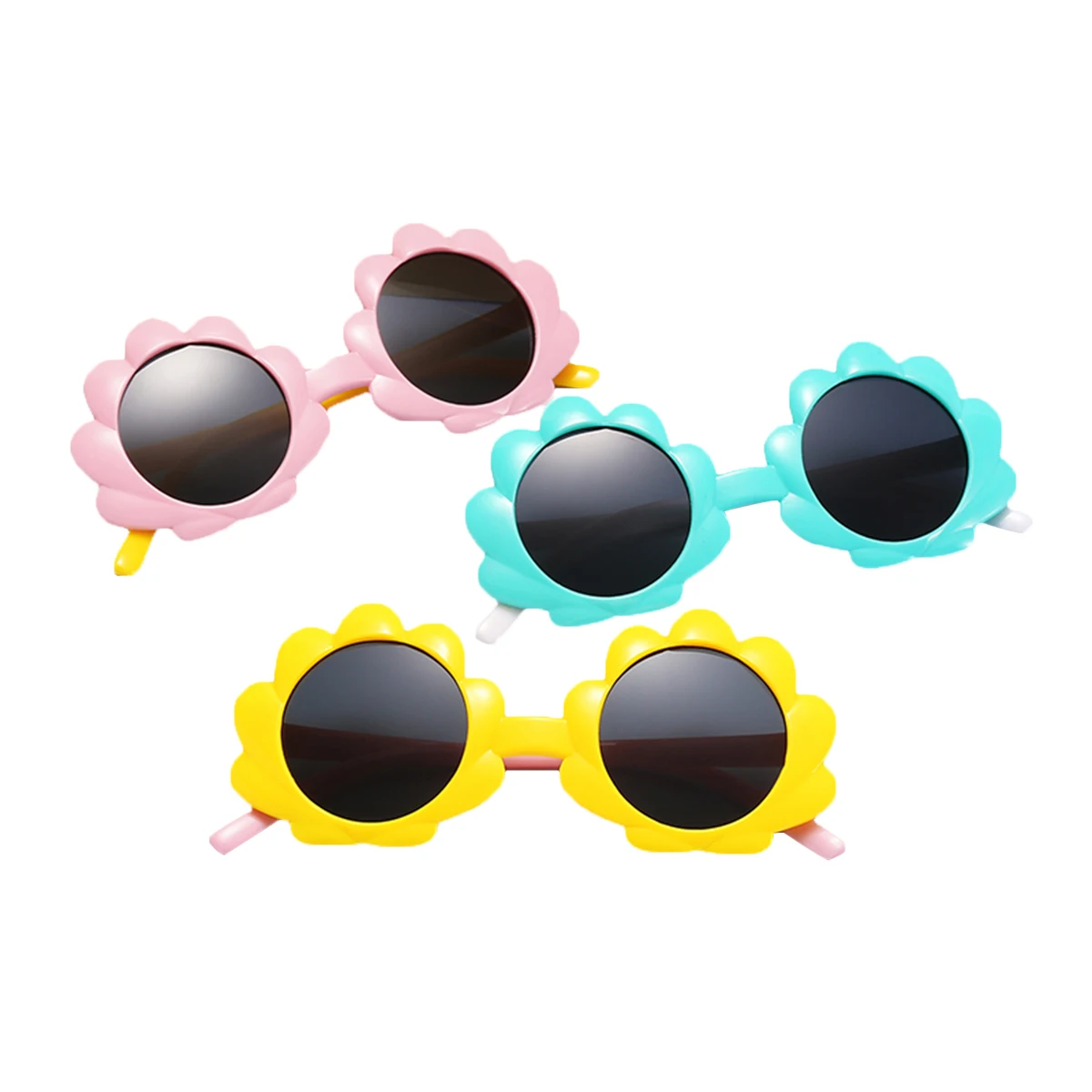 

Children Toys Accessories Lovely Girls Anti-UV400 Sunglasses Boys Round Sunflowers Sunglasses Frame Kids Props Gifts