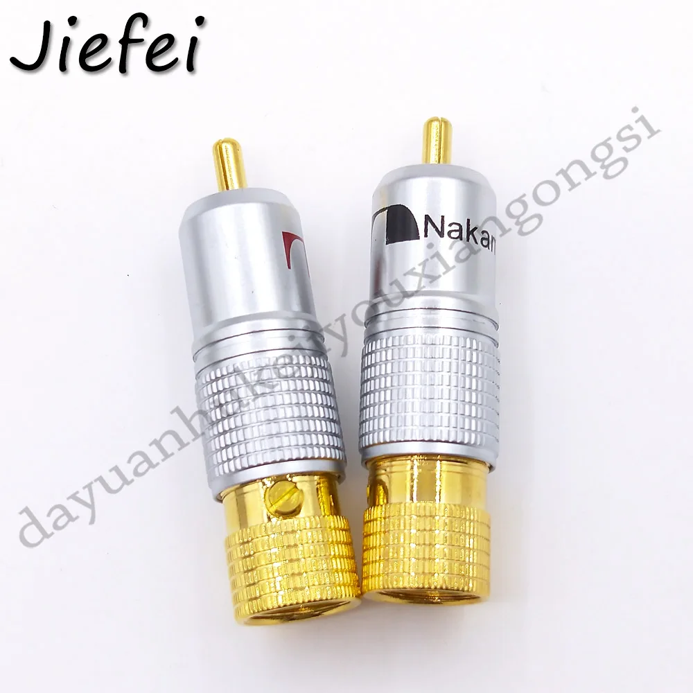 2 50 шт. 100% новый высококачественный 24 каратный золотой разъем Nakamichi RCA аудиокабель
