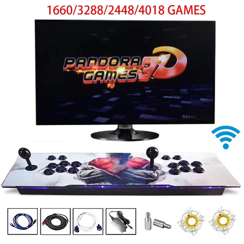 Ретро игровая аркадная консоль Pandora 3D бокс доска 1660/3303/3288 в 1 мультиигры HDMI VGA для