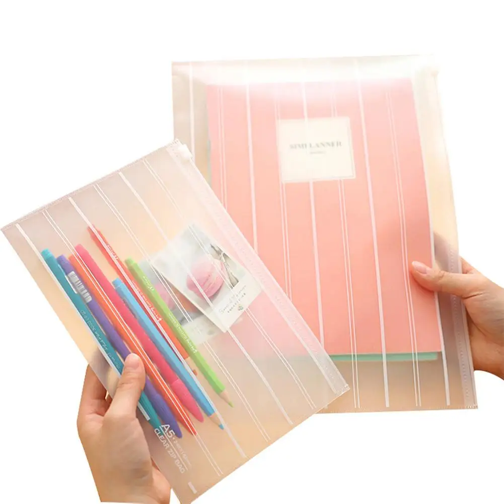 

Document Bag A4 Matte File Pouch Storage Office School Supply Waterproof Case