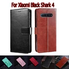 Чехол-книжка для Xiaomi Black Shark 4, кожаный, с отделением-бумажником