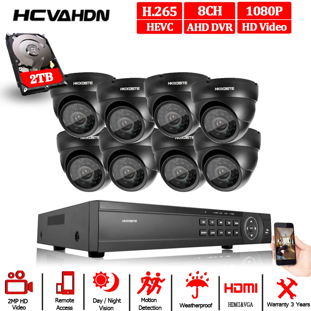 Комплект системы видеонаблюдения для домашнего наблюдения 8ch DVR наружная камера s