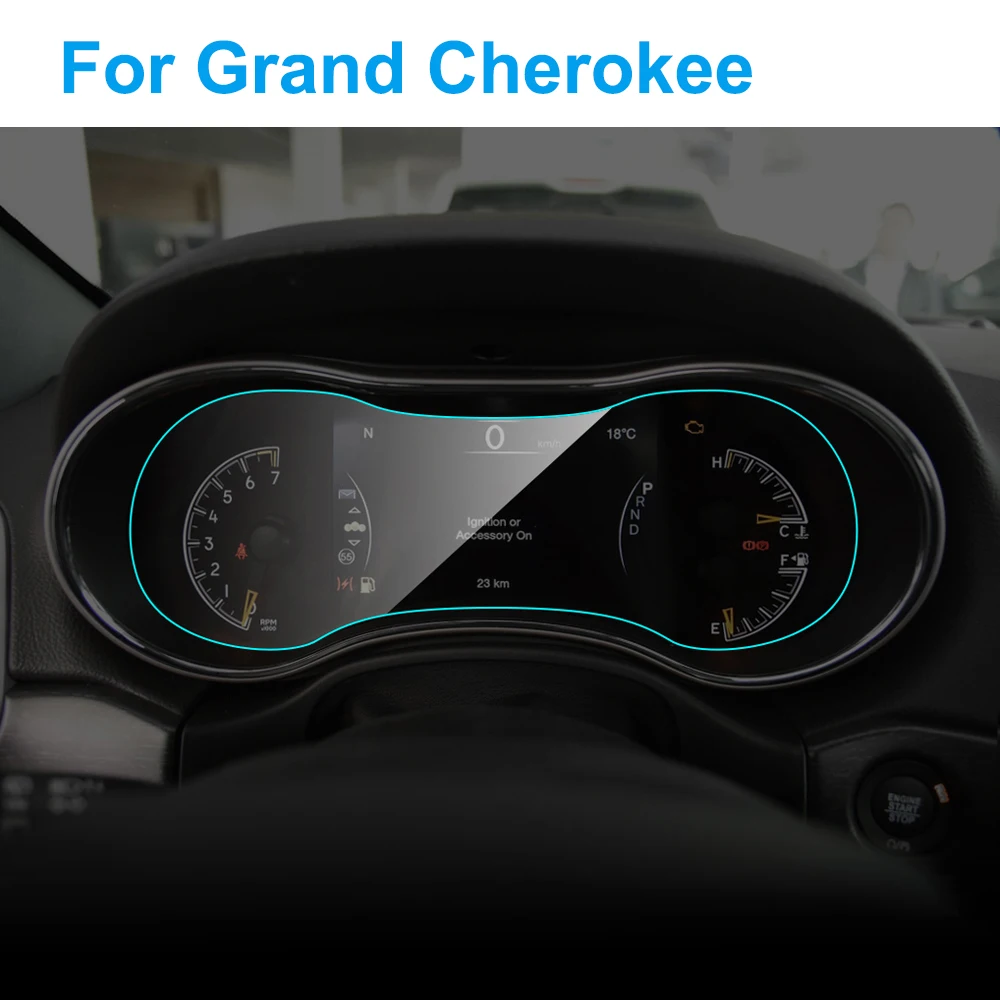 

For Jeep Grand Cherokee Interior Car Instrument Panel Screen Protector Dashboard Membrane Protective TPU Film Car Accessories