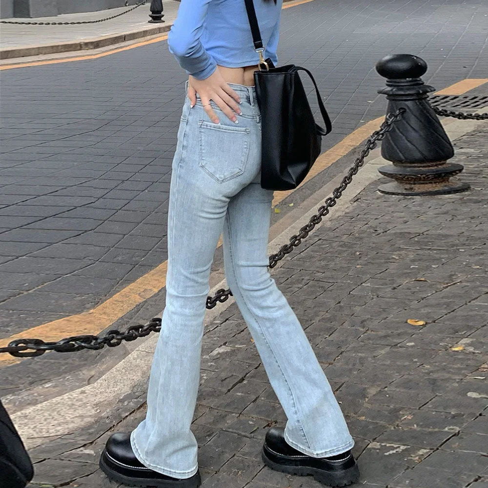 

2021 High Waist Loose Comfortable Jeans For Women Wide Leg Pants Elastic Fashion Boyfriend Style Denim trousers Plus size ins