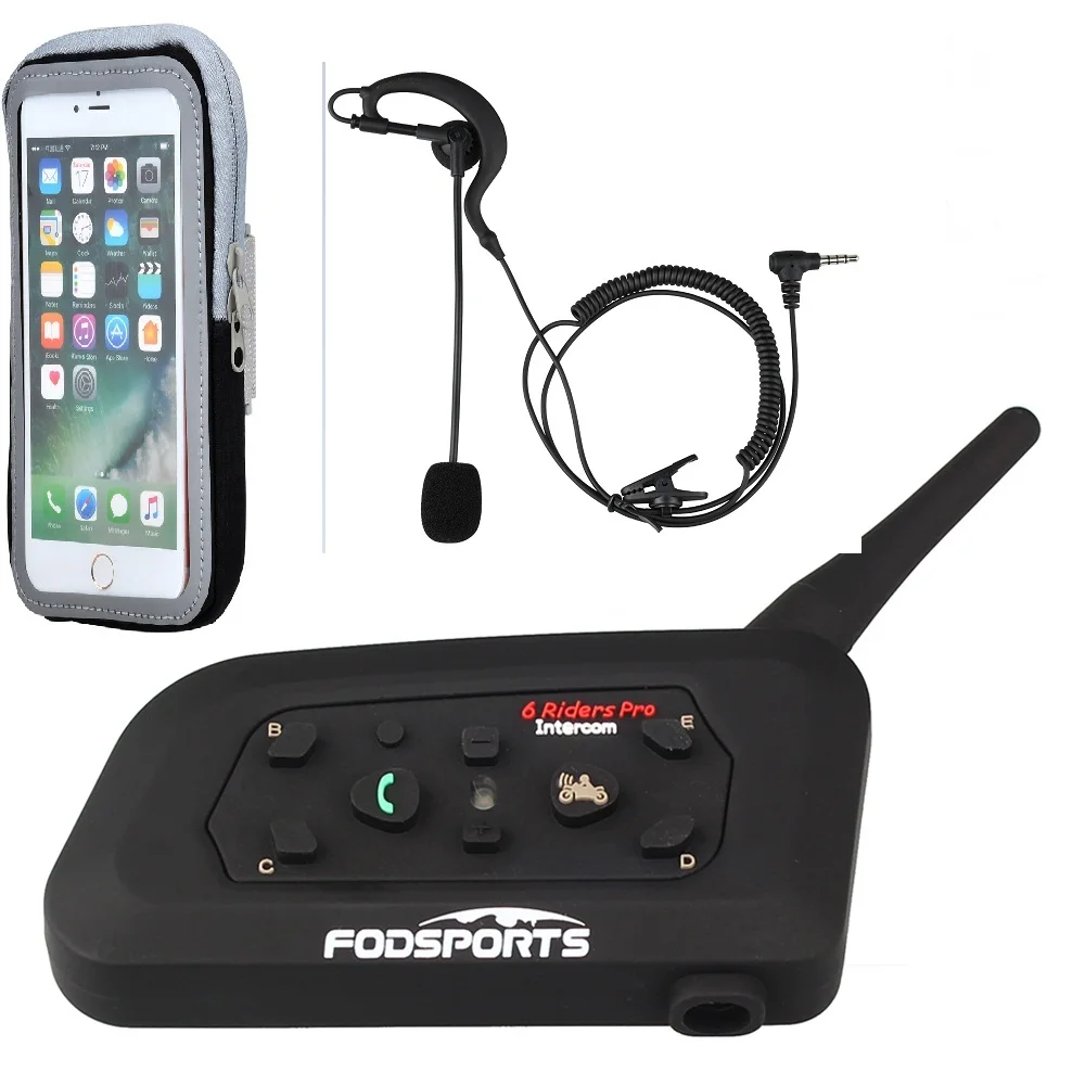 Fodsports V6 Pro футбол Интерком рефери судьей Интерком мотоцикл Bluetooth шлем гарнитуры беспроводной Bluetooth переговорные