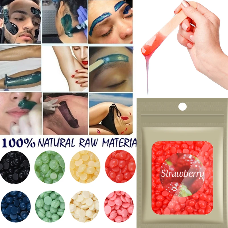 

25g/bag Unisex Hair Removal Wax Hair Removal Hard Wax Beans Painless and Fast Facial Body Hair Removal Bikini Legs Arm 9 color