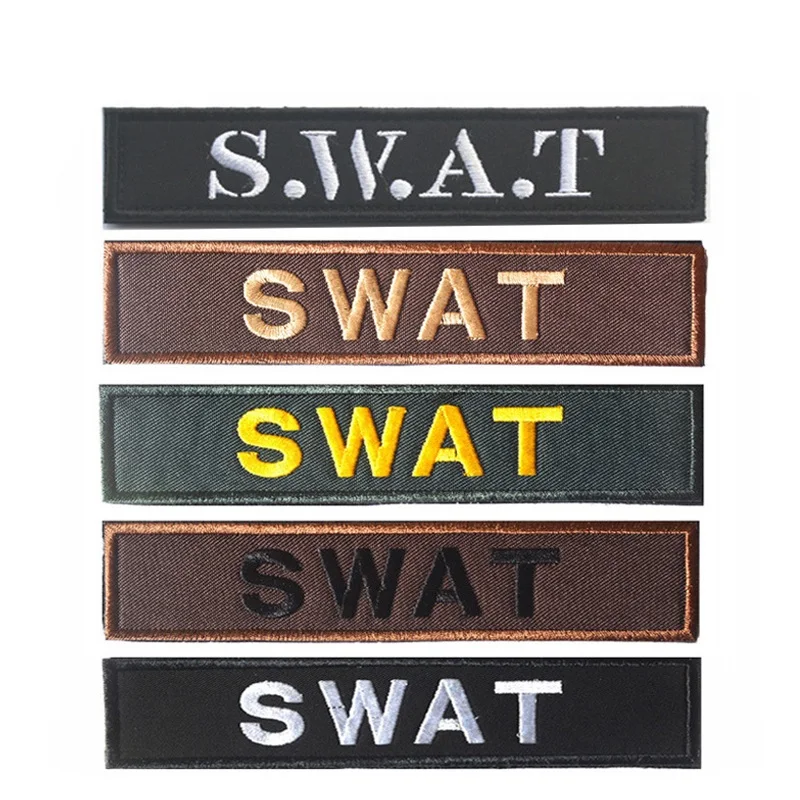 SWAT Embroidered Tactical Military Sew on patches for Backpacks bags Personality CLOTHES Badges Hook & Loop Stickers applique |