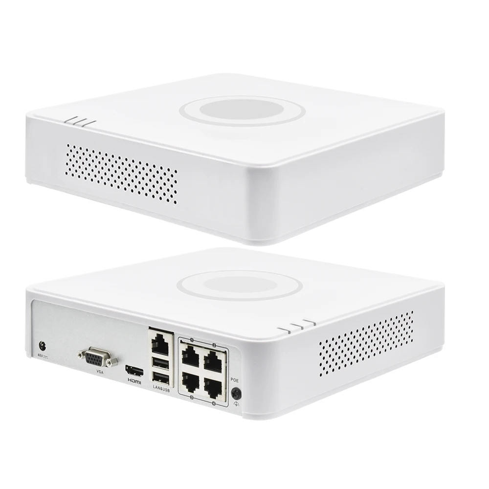 Hikvision оригинальный Сетевой видеорегистратор DS-7104NI-Q1/4P 4CH POE NVR 6MP View 4MP запись H.265 + SATA