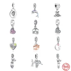 Новое поступление, оригинальное милое домашнее белое розовое сердце, кошка, подвеска Пандора, серебро 925, браслет, ювелирные изделия, сделай сам, бусины, аксессуары