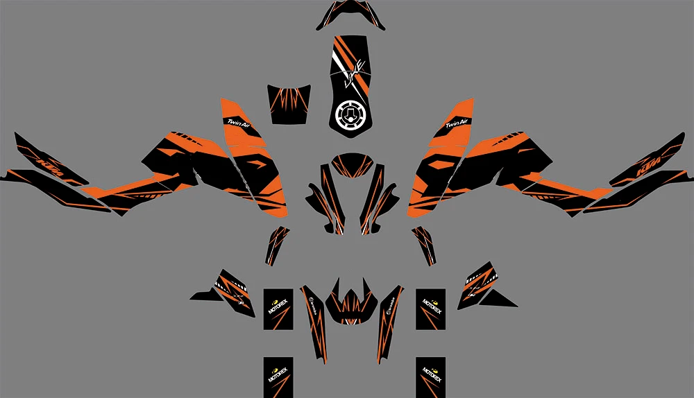 

Наклейка Team Decal Graphic Dekor DECO Kit для KTM Duke 125 200 390-2012 2016 2012 2013 2014 2015 2016