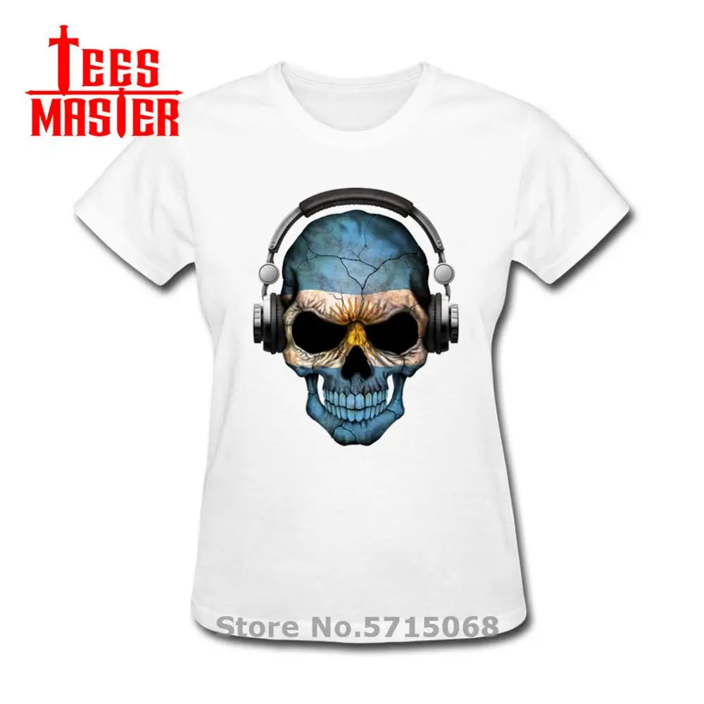 Футболка женская с принтом флага Аргентины 100% хлопок в стиле хип-хоп | Женская