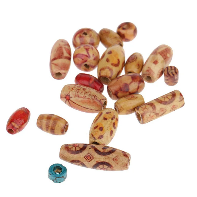 

100pcs Large Hole Wooden Beads For Macrame Jewelry Bracelets Making 3.17-5mm Dia