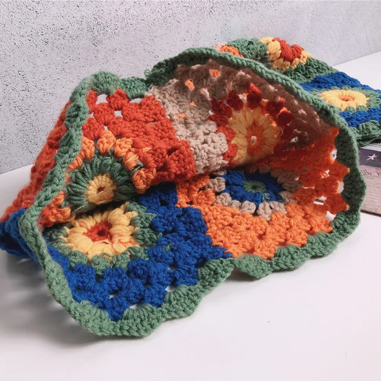

Woman Vintage Flower Hand Made Crochet Bucket Hat