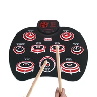 high quality silicone portable electronic drum midi drum kit with 9 pads built in speaker practice with pedals two drum sticks