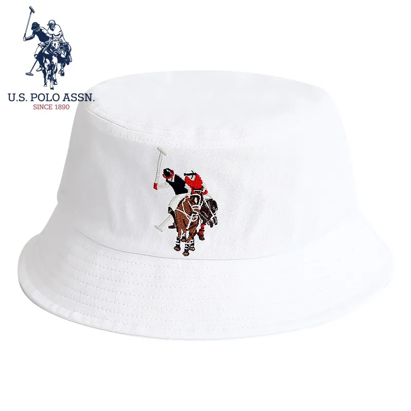 U.S.POLO ASSN.2021 новая шляпа рыбака для пар хлопковые черные белые всесезонные