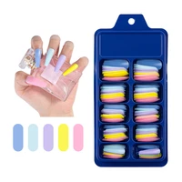 newest professional fake nail tips coffin long ballerina full cover nail art 10 sizes colorful press on nails manicure soft box
