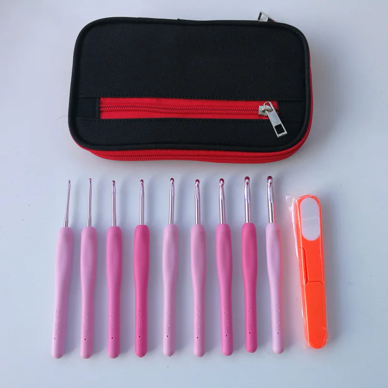 Набор алюминиевых крючков для вязания набор спиц сумка хранения и трикотажа