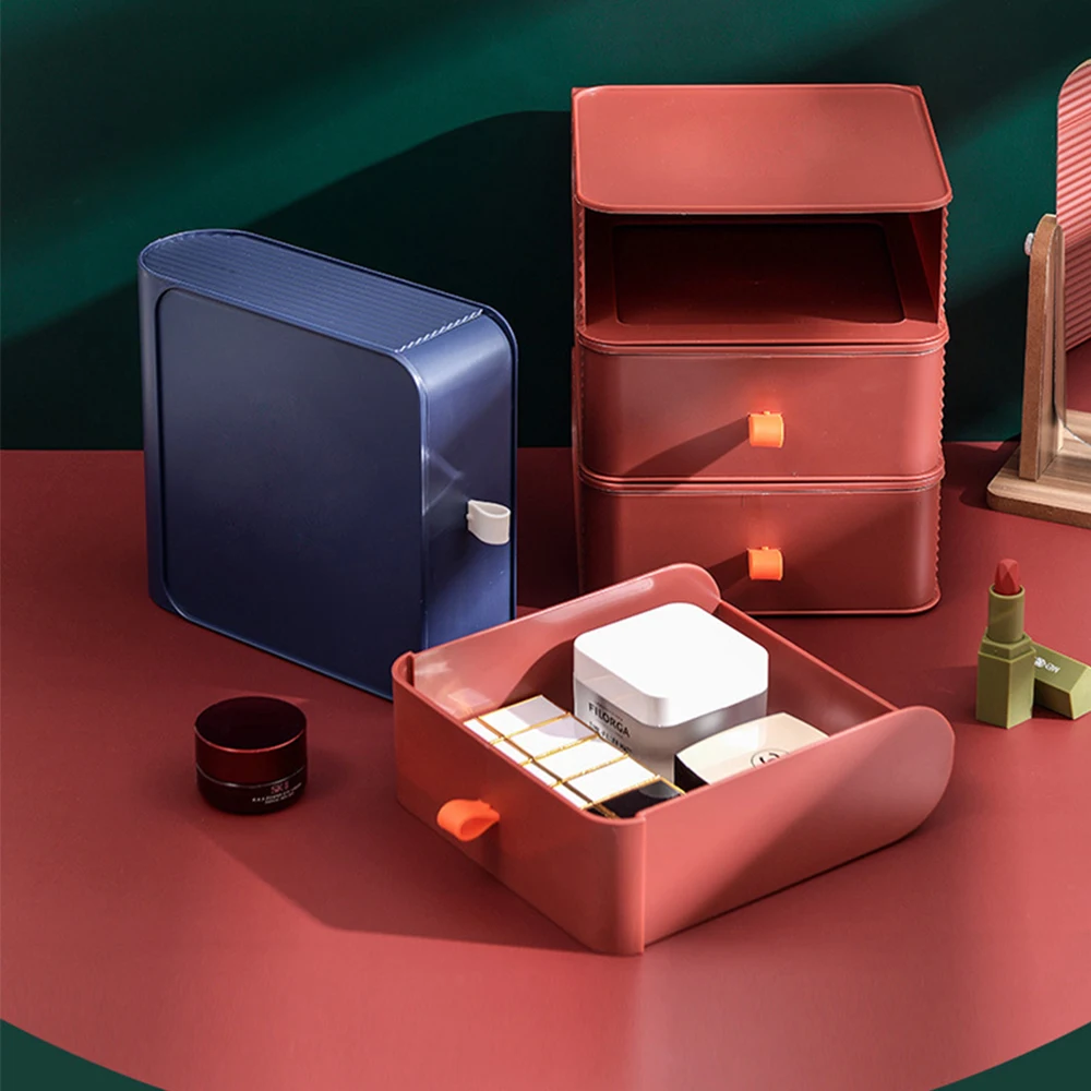 

orange Small Storage Box Multi-layer Desk Finishing Cabinet Dormitory Storage Rack Drawer Type Desktop Kitchen Desk Organizer