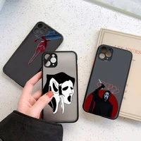 ghostface phone case for iphone 13 12 11 7 8 plus mini x xs xr pro max matte transparent cover