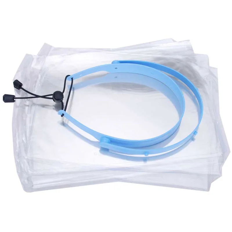 

Adjustable Full Face Shield with Detachable Visor, 1 Frames + 100 Protective Films