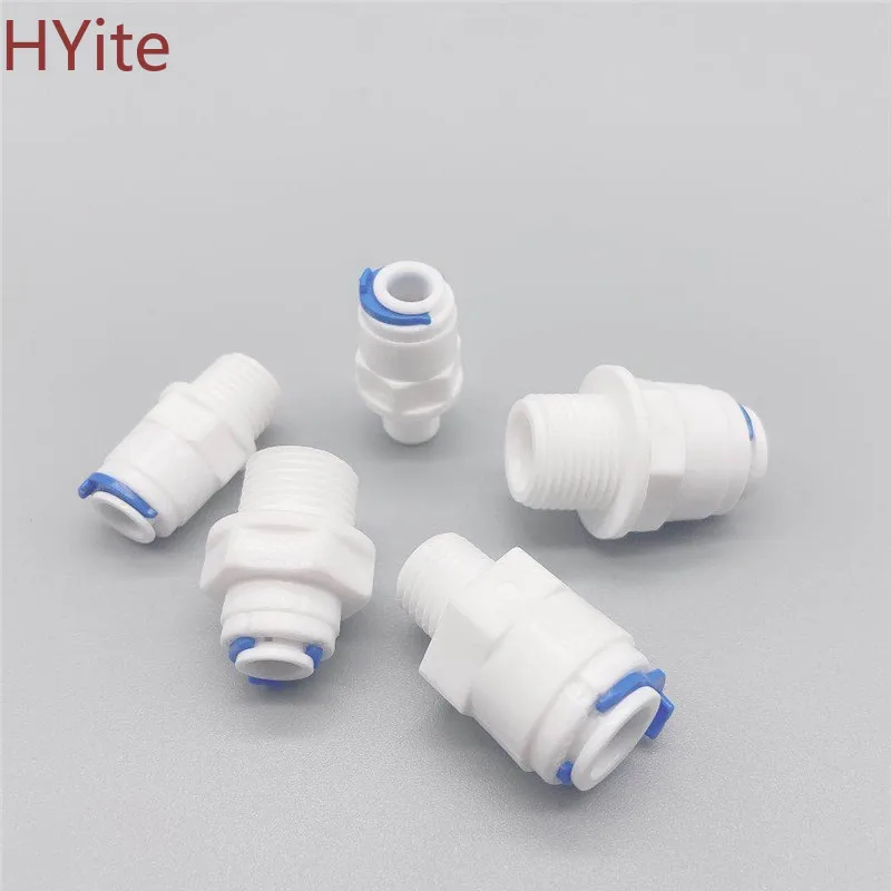 Прямой фитинг для труб RO 1/4 3/8 OD шланг 1/8 &quot1/4&quot 1/2 &quot3/8&quot BSP пластиковая резьба