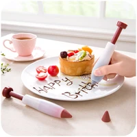 food writing pen cake cookie cream pastry chocolate decorating silicone pen baking tool kichen piping pastry nozzles accessories