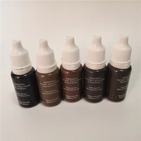 5pcs tattoo ink pigment kit permanent makeup micropigment for eyebrow eyeliner arts brown jet black chocolate colors
