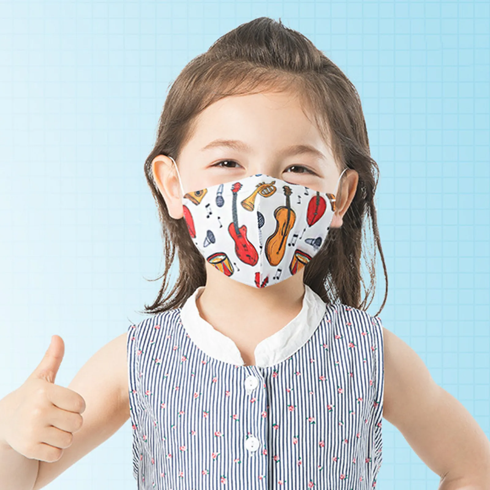 

20PCS Non-woven Disposable Face Mask Fashion Print 3 Layer Mask Children Filter Masks Mouth Mask With Design Joias Feminina