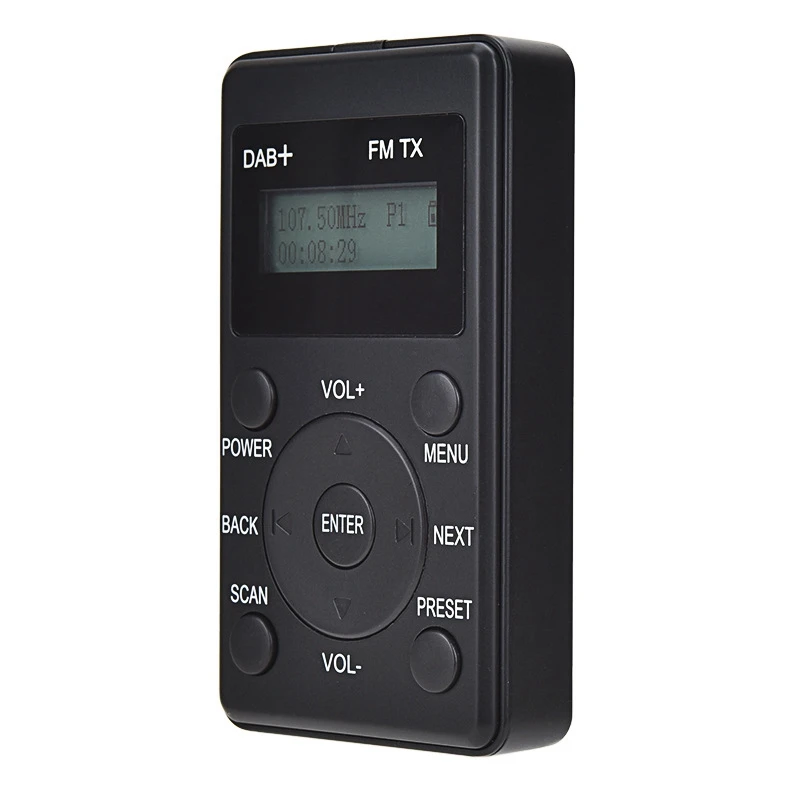 Портативное мини-радио DAB +/DAB/FM радио стерео карманное с ЖК-дисплеем и наушниками |