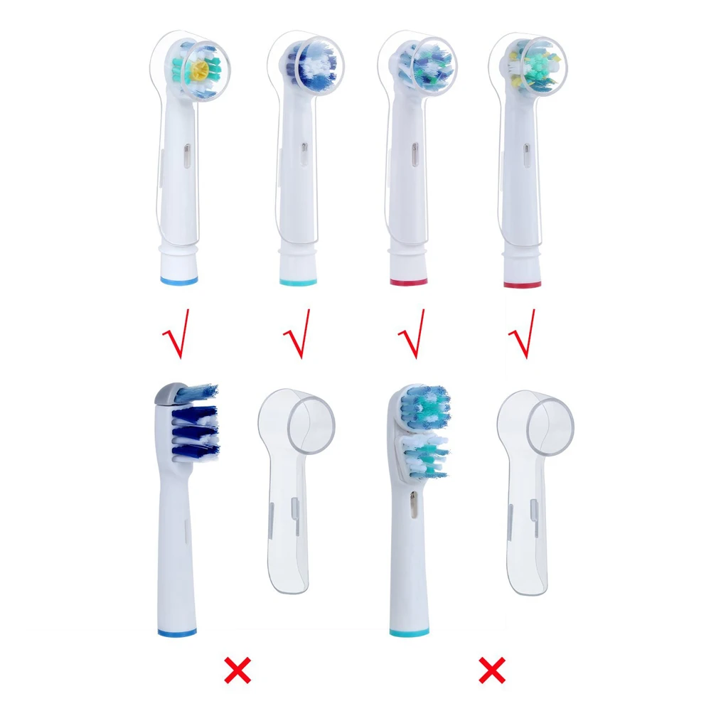 

4pcs/LOT Electric Toothbrush Heads Protective Cover For Nbhbj Braun Tooth Brush Heads Travel Dustproof Keep Clean Transparent