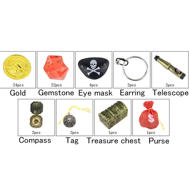60 шт. пиратский детская сокровище игрушки охоти игра реквизит драгоценный камень