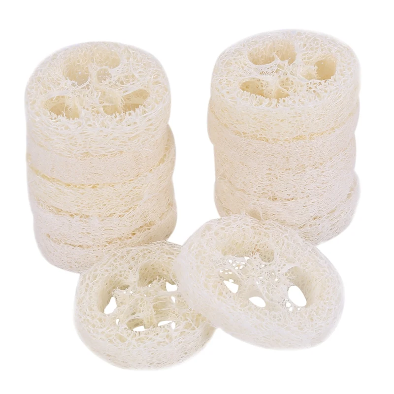 

Quality 200 Pieces of 4-6 cm Diameter Loofah Slices DIY Custom Soap Tools, Cleaning Supplies, Sponge Washer