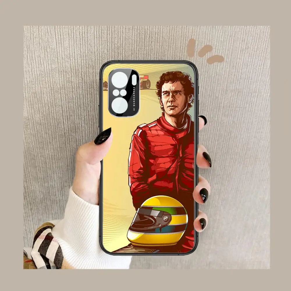 

Racing A-Ayrton Senna Phone Case For xiaomi redmi POCO F1 F2 F3 X3 Pro M3 9C 10T Lite NFC Anime Black Cover Silicone Back Prett
