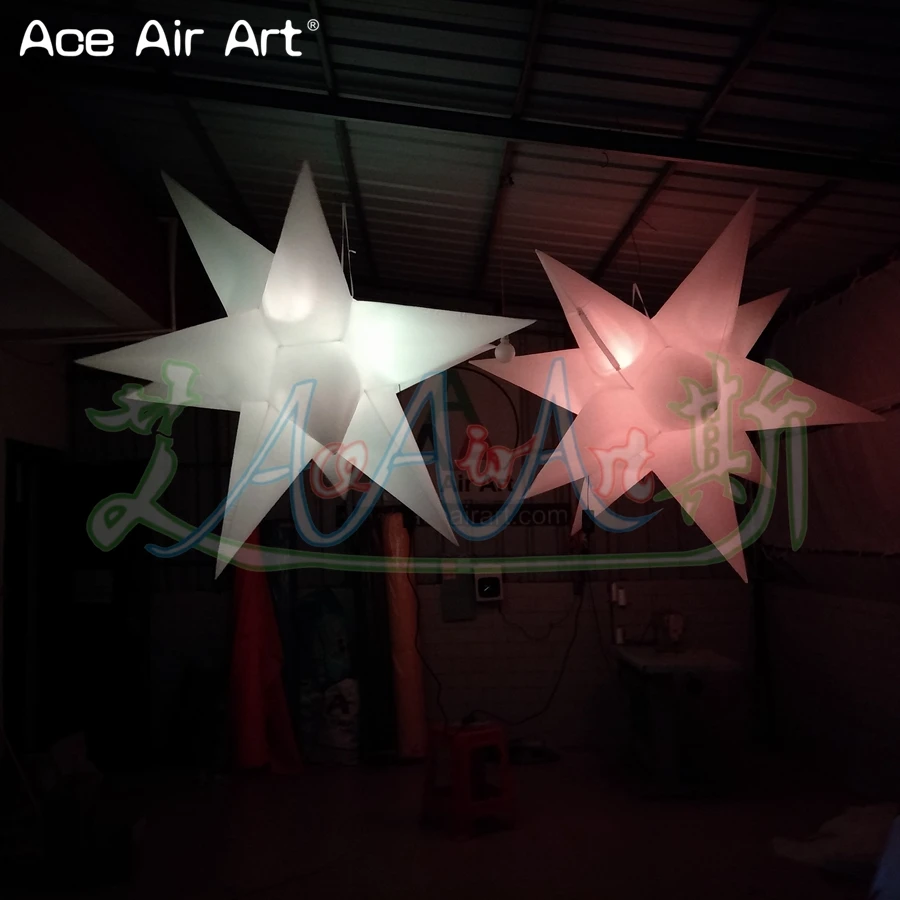 1 лот 2 м диаметр Красочный Светодиодный Надувные Звезды светящаяся для ночного