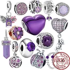 Женский браслет из серебра 925 пробы, с круглым сердцем