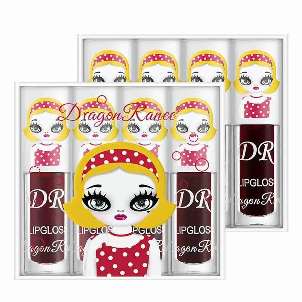 Жидкая губная помада румяна 4 шт./компл. водостойкий блеск для губ корейский