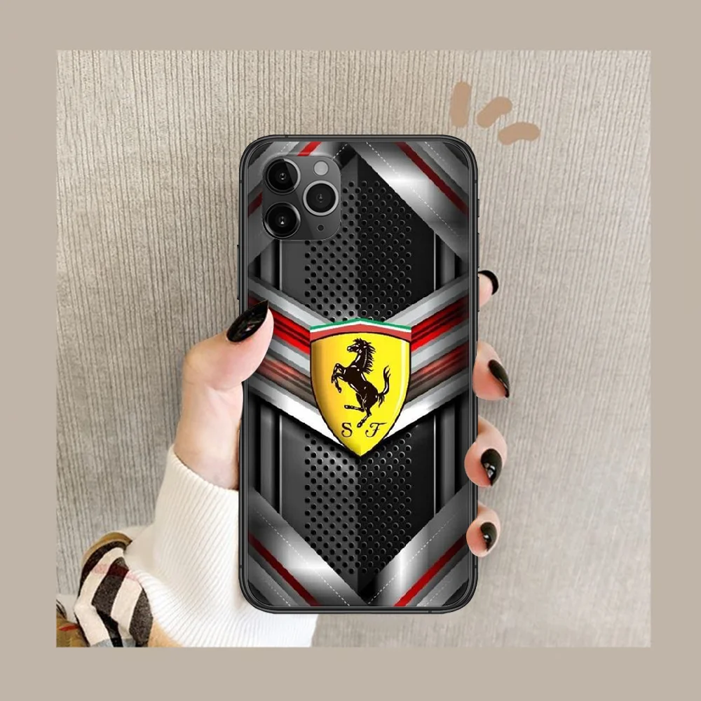 

Ferraris car Phone Case Cover Hull For iphone 5 5s se 2 6 6s 7 8 12 mini plus X XS XR 11 PRO MAX black Cover Tpu Coque Fashion