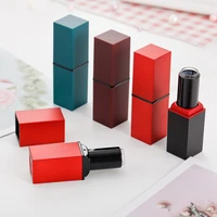 high quality retro lip stick tube lip beauty lip balm container packaging bottle square protable travel resuable bottle