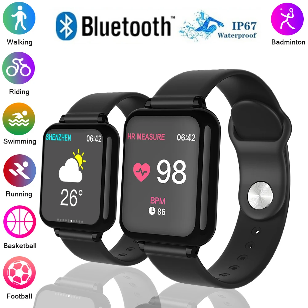 Rovtop B57 Смарт часы для мужчин Bluetooth спортивные наручные кровяное давление фитнес