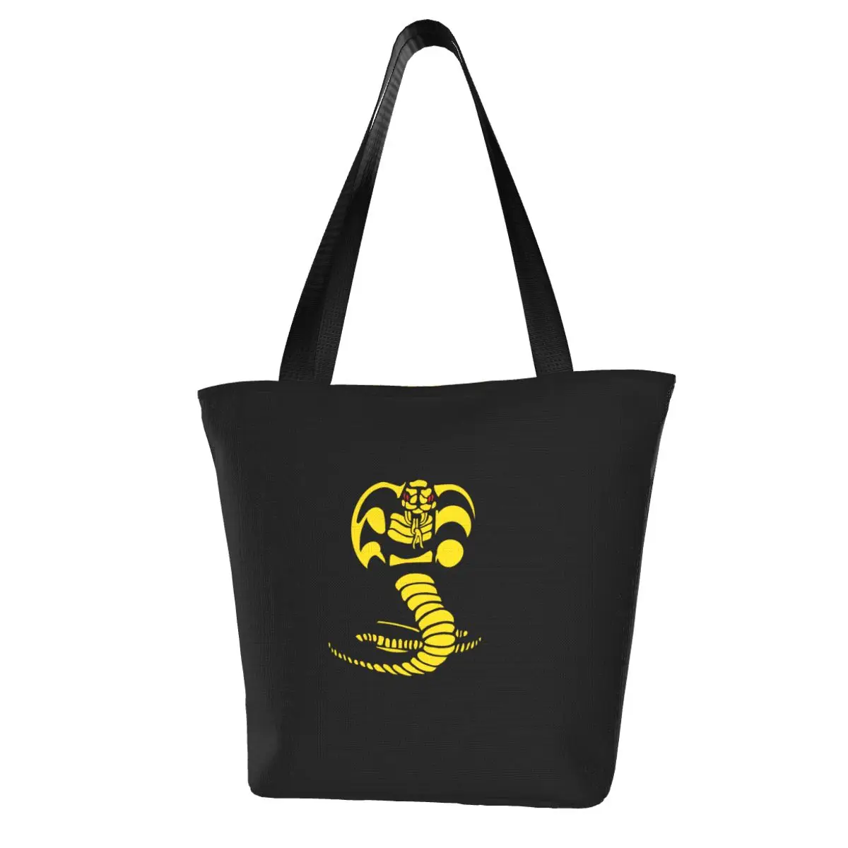 Cobra Kai Polyester outdoor girl handbag, woman shopping bag, shoulder bag, canvas bag, gift bag