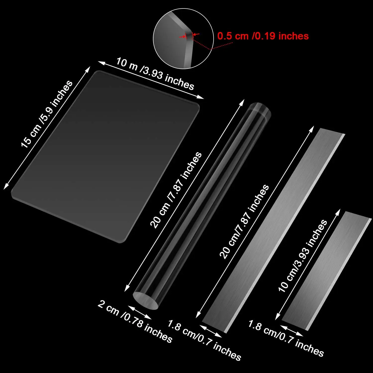Ролик для глины акриловый лист подложка гибкий полимерный резак лезвие из
